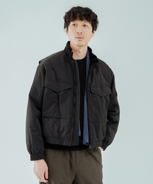 EDIFICE（エディフィス）の「ETS.MATERIAUX(マテリオ) G-8（ミリタリージャケット・メンズ・ブラック・MEDIUM/LARGE）」の2枚目の写真