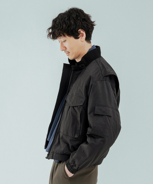 EDIFICE（エディフィス）の「ETS.MATERIAUX(マテリオ) G-8（ミリタリージャケット・メンズ・ブラック・MEDIUM/LARGE）」の4枚目の写真