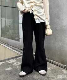 CIAOPANIC TYPY | 【美脚見え/3サイズ展開】リブダンボールフレアパンツ(その他パンツ)