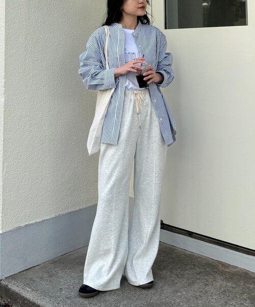 CIAOPANIC TYPY(チャオパニックティピー)の「【美脚見え/3サイズ展開】リブダンボールフレアパンツ(その他パンツ・レディース・グレー/ブラック/オフホワイト/イエロー/ピンク/サックスブルー/グレー系その他・LARGE/MEDIUM/SMALL)」の14枚目の写真