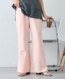 【美脚見え/3サイズ展開】リブダンボールフレアパンツ