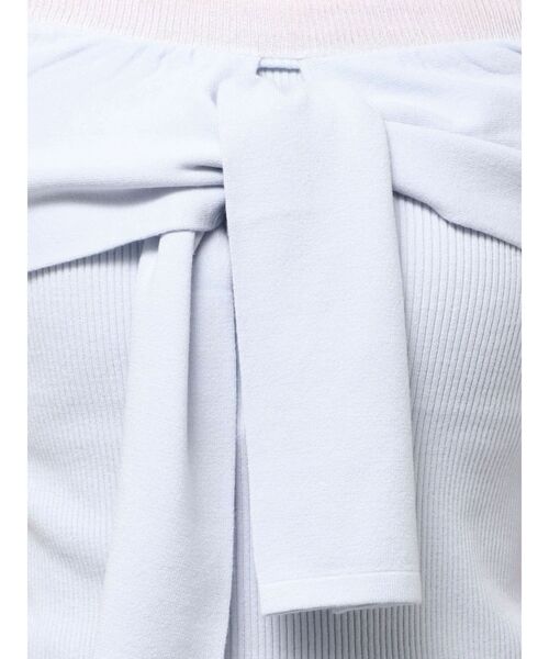 MERCURYDUO（マーキュリーデュオ）の「レイヤードライクツイストニット（ニット/セーター・レディース・オフホワイト/ライトブルー/ブラック・FREE）」の11枚目の写真