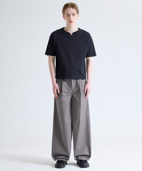 Parts Lab.（パーツラボ）の「【Parts Lab.】Wide Casual Work Slacks / ワイドカジュアルワークスラックス（スラックス・メンズ・ブラック/チャコールグレー・S/L/M）」の4枚目の写真