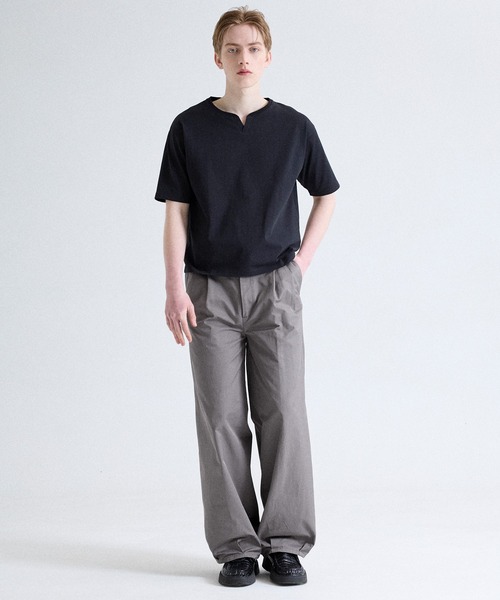 Parts Lab.（パーツラボ）の「【Parts Lab.】Wide Casual Work Slacks / ワイドカジュアルワークスラックス（スラックス・メンズ・ブラック/チャコールグレー・S/L/M）」の5枚目の写真