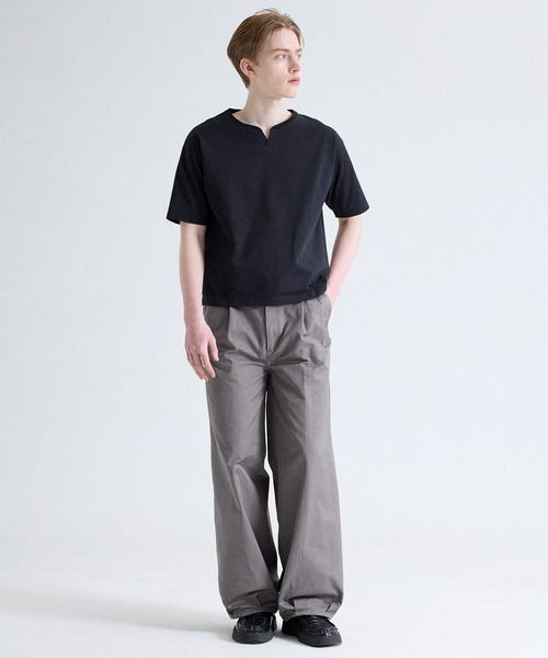 Parts Lab.（パーツラボ）の「【Parts Lab.】Wide Casual Work Slacks / ワイドカジュアルワークスラックス（スラックス・メンズ・ブラック/チャコールグレー・S/L/M）」の6枚目の写真