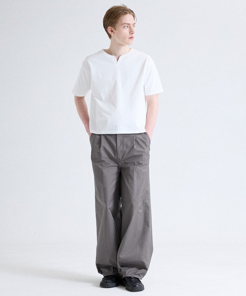 Parts Lab.（パーツラボ）の「【Parts Lab.】Wide Casual Work Slacks / ワイドカジュアルワークスラックス（スラックス・メンズ・ブラック/チャコールグレー・S/L/M）」の11枚目の写真