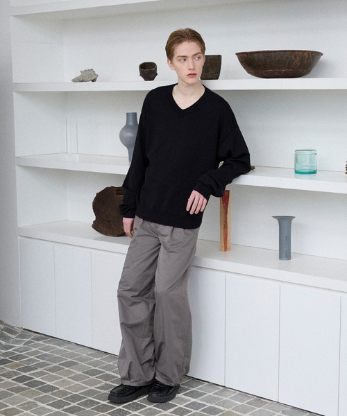 Parts Lab.（パーツラボ）の「【Parts Lab.】Wide Casual Work Slacks / ワイドカジュアルワークスラックス（スラックス・メンズ・ブラック/チャコールグレー・S/L/M）」の20枚目の写真