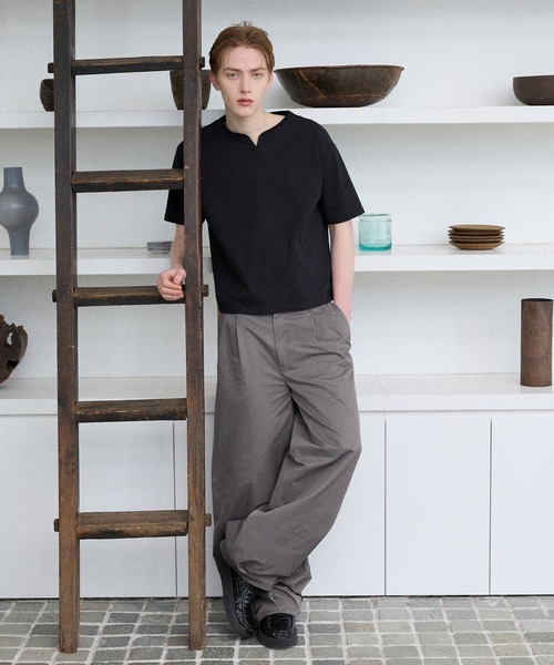 Parts Lab.（パーツラボ）の「【Parts Lab.】Wide Casual Work Slacks / ワイドカジュアルワークスラックス（スラックス・メンズ・ブラック/チャコールグレー・S/L/M）」の22枚目の写真