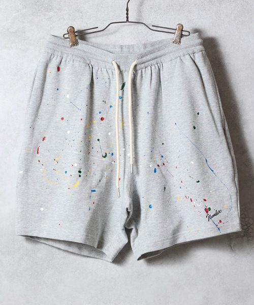 NUMBER (N)INE（ナンバーナイン）の「HAND PAINTED FIRM COTTON EASY SHORTS / ハンドペイント ファーム コットン イージー ショーツ（スウェットパンツ・メンズ・グレー系その他2/グレー系その他3/ブラック/ブラック系その他2/グレー・M/XL/L）」の3枚目の写真