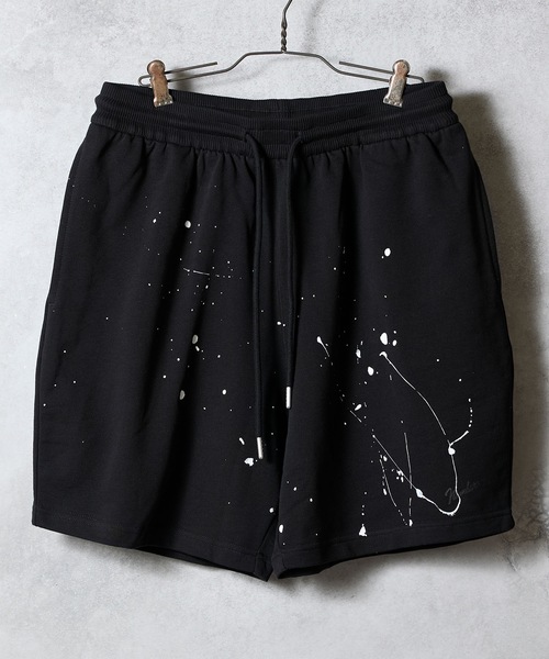 HAND PAINTED FIRM COTTON LIGHT SHORT PILE EASY SHORTS / ハンド