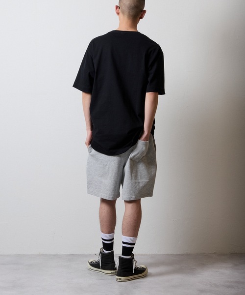 HAND PAINTED FIRM COTTON LIGHT SHORT PILE EASY SHORTS / ハンド