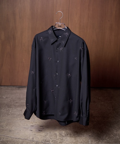 HARE（ハレ）の「KAGEBANAシシュウシャツ(HARE)（シャツ/ブラウス・メンズ・パープル/ブラック・FREE）」の2枚目の写真