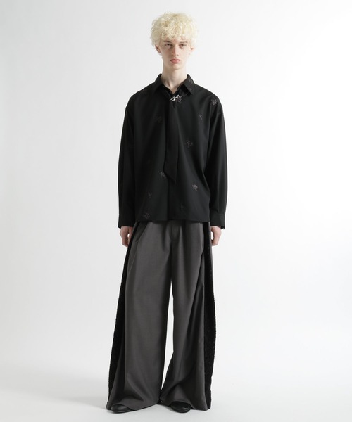 HARE（ハレ）の「KAGEBANAシシュウシャツ(HARE)（シャツ/ブラウス・メンズ・パープル/ブラック・FREE）」の3枚目の写真