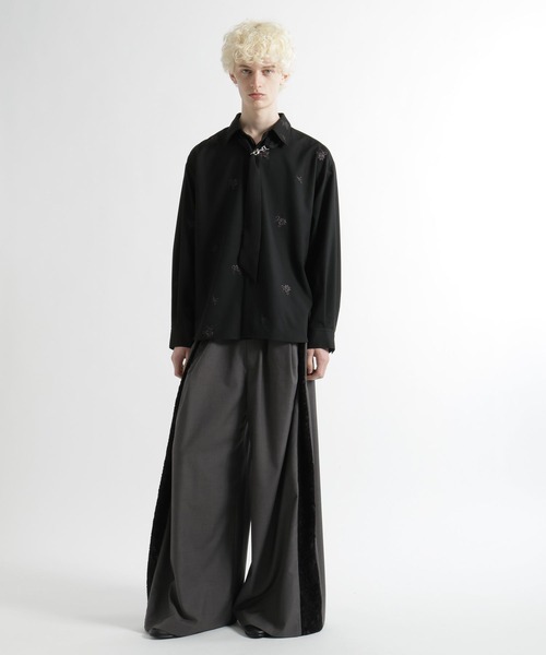 HARE（ハレ）の「KAGEBANAシシュウシャツ(HARE)（シャツ/ブラウス・メンズ・パープル/ブラック・FREE）」の4枚目の写真