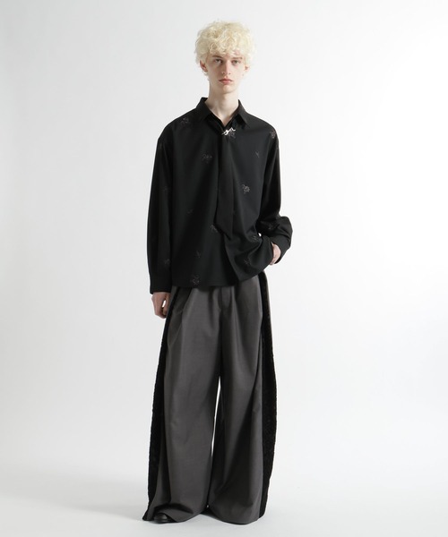 HARE（ハレ）の「KAGEBANAシシュウシャツ(HARE)（シャツ/ブラウス・メンズ・パープル/ブラック・FREE）」の5枚目の写真