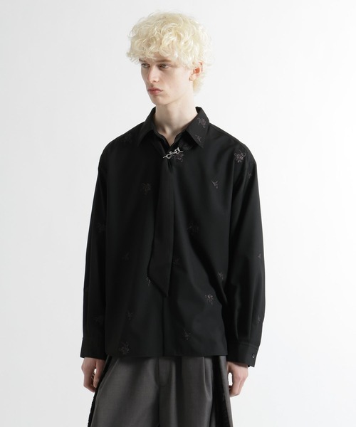 HARE（ハレ）の「KAGEBANAシシュウシャツ(HARE)（シャツ/ブラウス・メンズ・パープル/ブラック・FREE）」の9枚目の写真