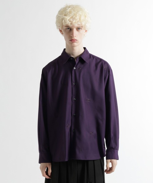HARE（ハレ）の「KAGEBANAシシュウシャツ(HARE)（シャツ/ブラウス・メンズ・パープル/ブラック・FREE）」の11枚目の写真