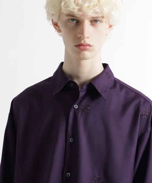 HARE（ハレ）の「KAGEBANAシシュウシャツ(HARE)（シャツ/ブラウス・メンズ・パープル/ブラック・FREE）」の13枚目の写真