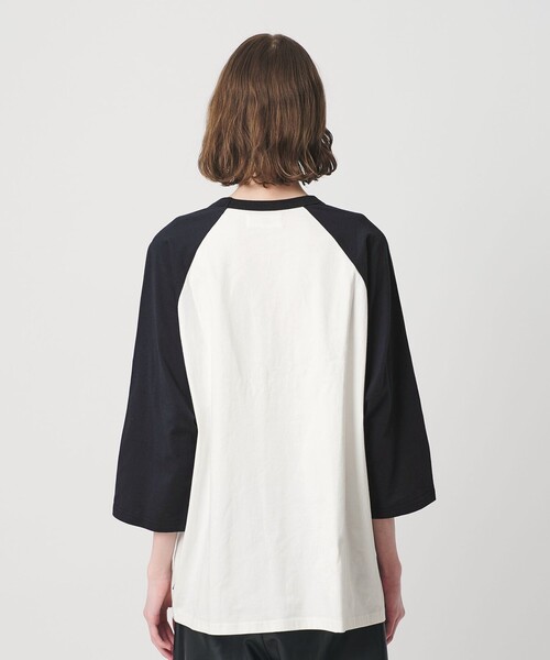 NICE WEATHER(ナイスウェザー)の「<NICE WEATHER>ロゴ ラグランTシャツ(Tシャツ/カットソー・メンズ・オリーブ/ネイビー・M/XS/S/L)」の9枚目の写真