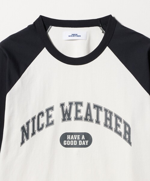 NICE WEATHER(ナイスウェザー)の「<NICE WEATHER>ロゴ ラグランTシャツ(Tシャツ/カットソー・メンズ・オリーブ/ネイビー・M/XS/S/L)」の19枚目の写真