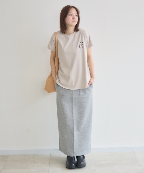 meeny miny(ミーニーマイニー)の「【meeny miny】CAT & BAKES 9456 『フランスパン』Tシャツ(Tシャツ/カットソー・レディース・ベージュ/ホワイト/チャコールグレー・M-L/S-M)」の13枚目の写真