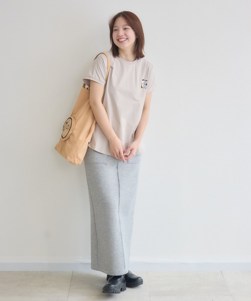 meeny miny(ミーニーマイニー)の「【meeny miny】CAT & BAKES 9456 『フランスパン』Tシャツ(Tシャツ/カットソー・レディース・ベージュ/ホワイト/チャコールグレー・M-L/S-M)」の17枚目の写真