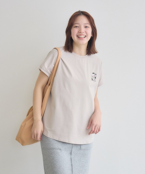 meeny miny(ミーニーマイニー)の「【meeny miny】CAT & BAKES 9456 『フランスパン』Tシャツ(Tシャツ/カットソー・レディース・ベージュ/ホワイト/チャコールグレー・M-L/S-M)」の20枚目の写真