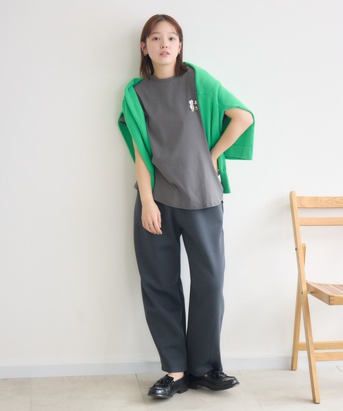 meeny miny(ミーニーマイニー)の「【meeny miny】CAT & BAKES 9456 『フランスパン』Tシャツ(Tシャツ/カットソー・レディース・ベージュ/ホワイト/チャコールグレー・M-L/S-M)」の21枚目の写真