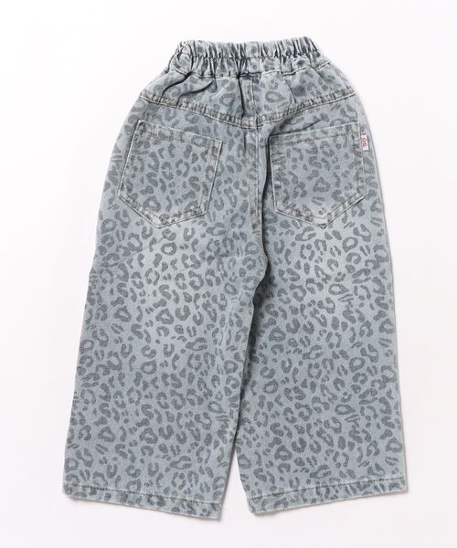 aimoha（アイモハ）の「【aimoha-KIDS-】キッズ　ヒョウ柄ワイドデニムパンツ（デニムパンツ・キッズ・レオパード・90/100/110/120/130/140）」の2枚目の写真