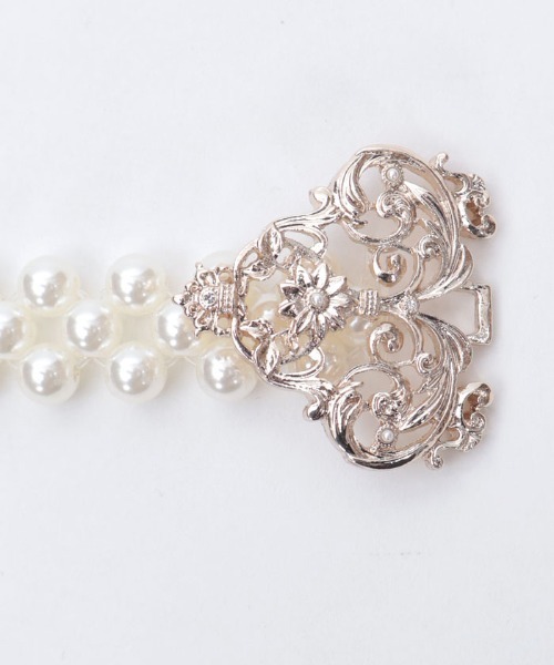 axes femme(アクシーズファム)の「オーナメントパールゴムベルト(ベルト・レディース・シルバー/ゴールド・FREE)」の10枚目の写真