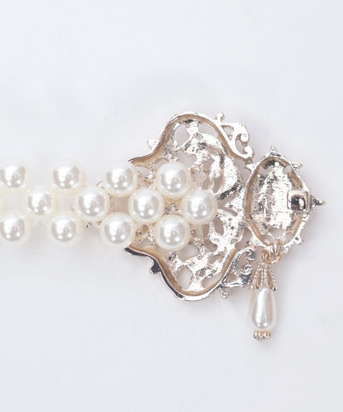 axes femme(アクシーズファム)の「オーナメントパールゴムベルト(ベルト・レディース・シルバー/ゴールド・FREE)」の12枚目の写真