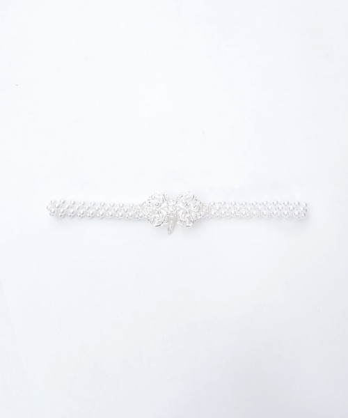 axes femme(アクシーズファム)の「オーナメントパールゴムベルト(ベルト・レディース・シルバー/ゴールド・FREE)」の13枚目の写真