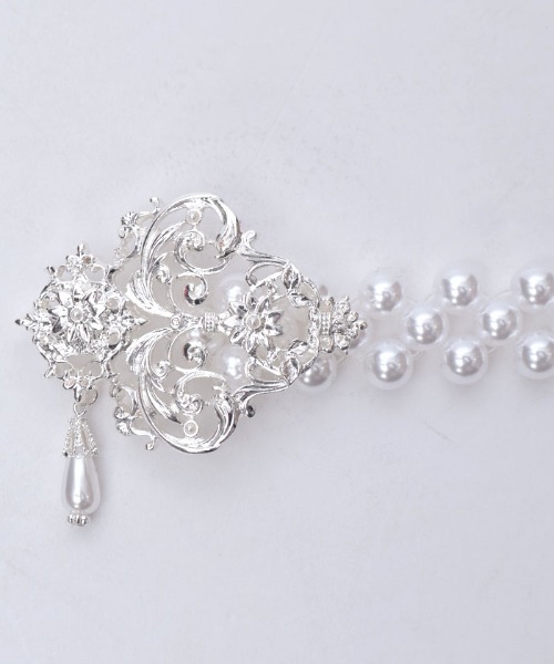 axes femme(アクシーズファム)の「オーナメントパールゴムベルト(ベルト・レディース・シルバー/ゴールド・FREE)」の14枚目の写真