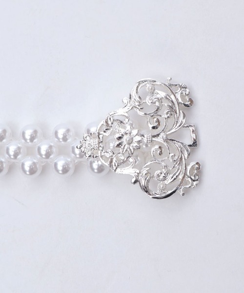 axes femme(アクシーズファム)の「オーナメントパールゴムベルト(ベルト・レディース・シルバー/ゴールド・FREE)」の16枚目の写真