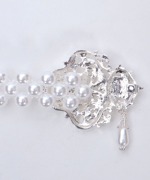 axes femme(アクシーズファム)の「オーナメントパールゴムベルト(ベルト・レディース・シルバー/ゴールド・FREE)」の18枚目の写真