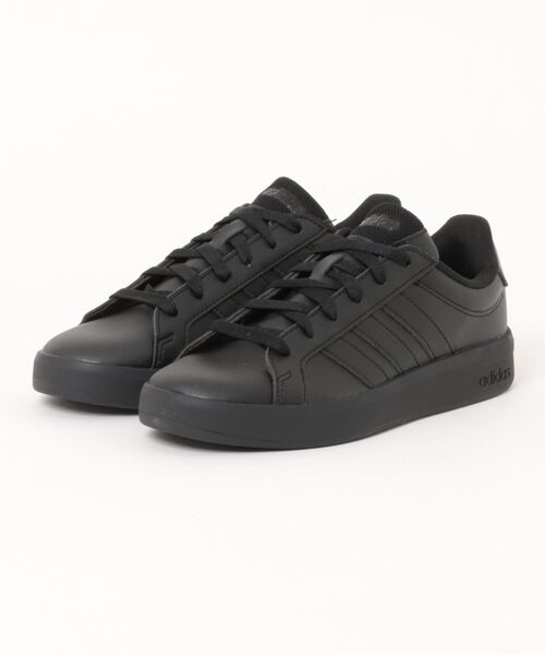 adidas(アディダス)の「【adidas】アディダス GRANDCOURT 3.0J(グランドコート 3.0J)(スニーカー・レディース・ホワイト×ブラック/ホワイト×ホワイト/ブラック系その他/ブラック×ブラック/ブラック×ホワイト・23.0cm/23.5cm/24.0cm/24.5cm/25.0cm/25.5cm)」の4枚目の写真