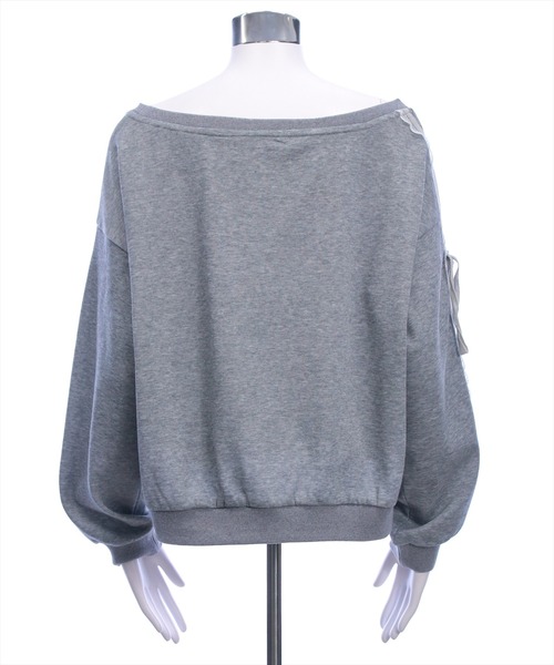 clear（クリア）の「3wayリボンレースラインオーバースウェット（スウェット・レディース・ネイビー/グレー・F）」の7枚目の写真