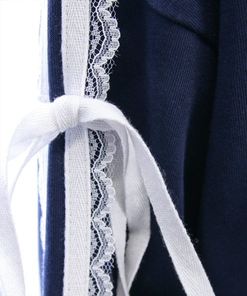 clear（クリア）の「3wayリボンレースラインオーバースウェット（スウェット・レディース・ネイビー/グレー・F）」の10枚目の写真