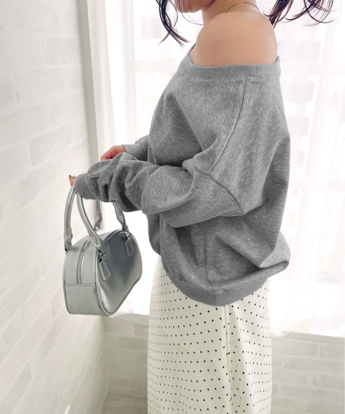 clear（クリア）の「3wayリボンレースラインオーバースウェット（スウェット・レディース・ネイビー/グレー・F）」の12枚目の写真