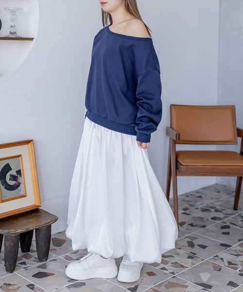 clear（クリア）の「3wayリボンレースラインオーバースウェット（スウェット・レディース・ネイビー/グレー・F）」の22枚目の写真