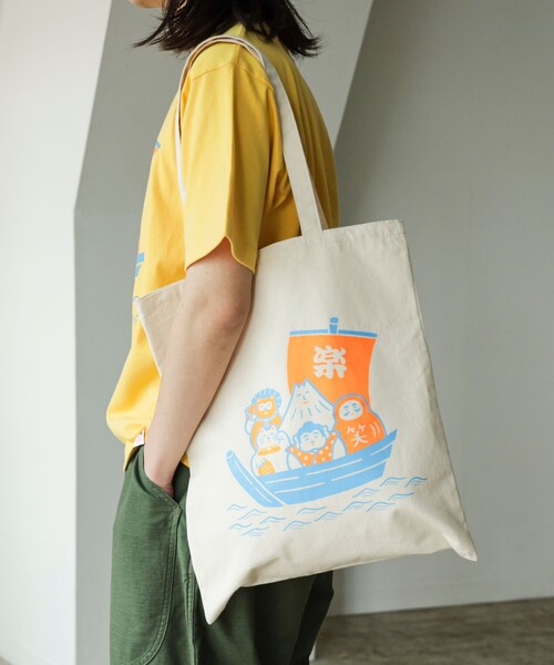 BEAMS JAPAN(ビームス ジャパン)の「【ニューぶんぐ縁日】【別注】ニューレトロ / 縁起物 トートバッグ(トートバッグ・レディース・その他・ONE SIZE)」の6枚目の写真