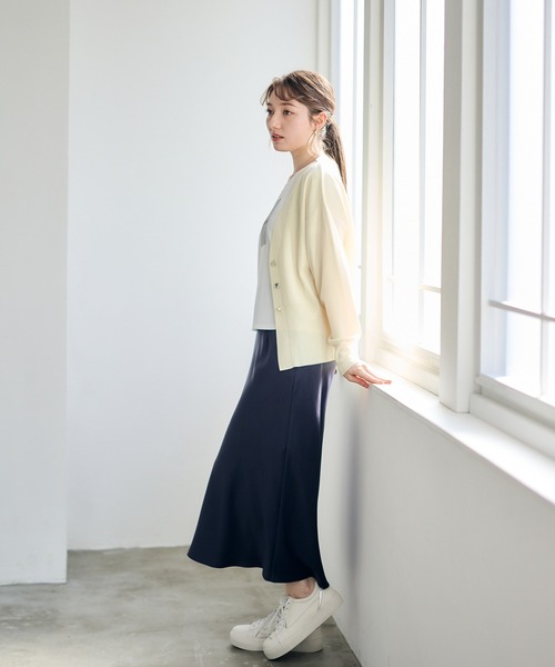 12Twelve Agenda（トゥエルブ　アジェンダ）の「ベルト付サテンナロースカート（スカート・レディース・ピンク/チャコールグレー/ブラック・M）」の18枚目の写真