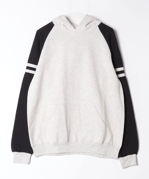 JERZEES(ジャージーズ)の「【T16】【JERZEES/ジャージーズ】12oz UNISEX VARCITY COLORBLOCK HOODED SWEAT SHIRT A-97CR(パーカー・メンズ・レッド/グリーン/インディゴブルー/モスグリーン/ブラック/マスタード・MEDIUM/LARGE/SMALL)」の2枚目の写真