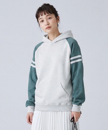 【T16】【JERZEES/ジャージーズ】12oz UNISEX VARCITY COLORBLOCK HOODED SWEAT SHIRT A-97CR