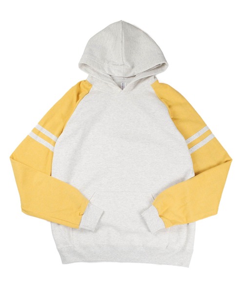 JERZEES(ジャージーズ)の「【T16】【JERZEES/ジャージーズ】12oz UNISEX VARCITY COLORBLOCK HOODED SWEAT SHIRT A-97CR(パーカー・メンズ・レッド/グリーン/インディゴブルー/モスグリーン/ブラック/マスタード・MEDIUM/LARGE/SMALL)」の1枚目の写真