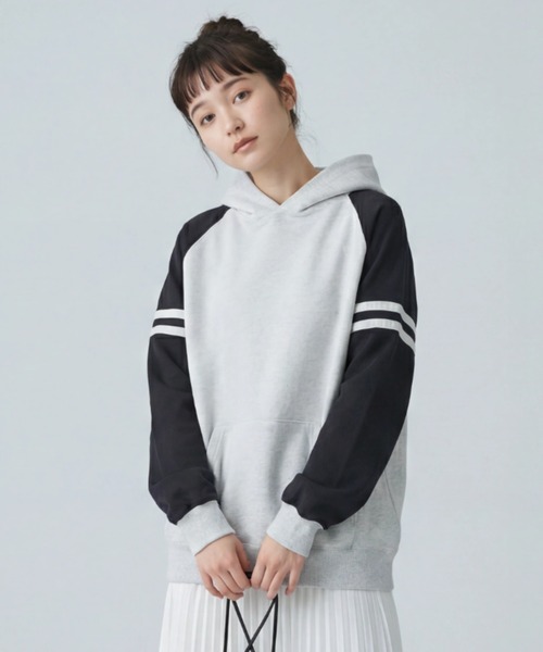 JERZEES(ジャージーズ)の「【T16】【JERZEES/ジャージーズ】12oz UNISEX VARCITY COLORBLOCK HOODED SWEAT SHIRT A-97CR(パーカー・メンズ・レッド/グリーン/インディゴブルー/モスグリーン/ブラック/マスタード・MEDIUM/LARGE/SMALL)」の2枚目の写真