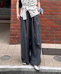 fredy emue | 【低身長サイズ34有り】こなれワッシャータックイージーパンツ(その他パンツ)