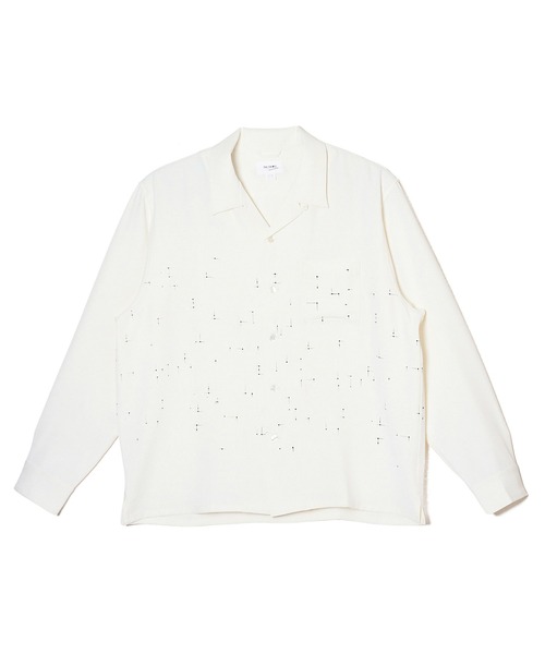 CRIMIE(クライミー)の「TAILORED ORIGINAL KASURI GRAPHIC L/S SHIRT _ EASY CARE(シャツ/ブラウス・メンズ・ブラック/ライトブルー/ホワイト・M/L/XL/XXL)」の1枚目の写真