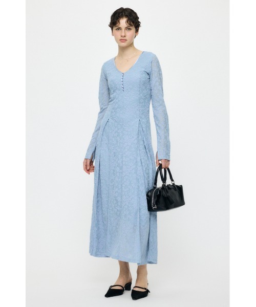 MOUSSY(マウジー)の「【26年SS新作】SCOOP NECK マキシドレス(ワンピース・レディース・ブルー/アイボリー/ブラック・1/2)」の7枚目の写真