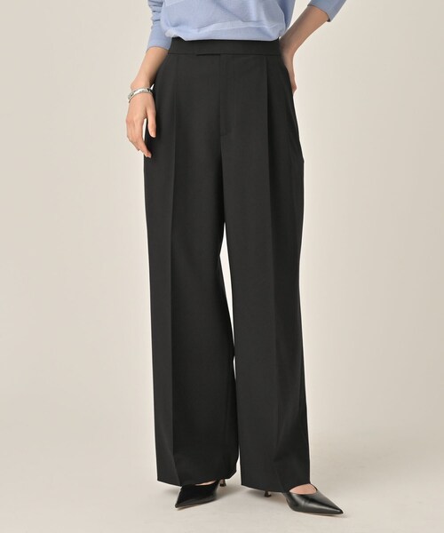 UNTITLED（アンタイトル）の「ベーシックツータックパンツ（その他パンツ・レディース・ライトグレー/ブラック・00/01/02/03/04/42/44/46/48/50）」の2枚目の写真